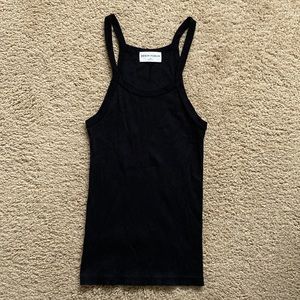 Aritzia denim forum Jane ribbed tank top